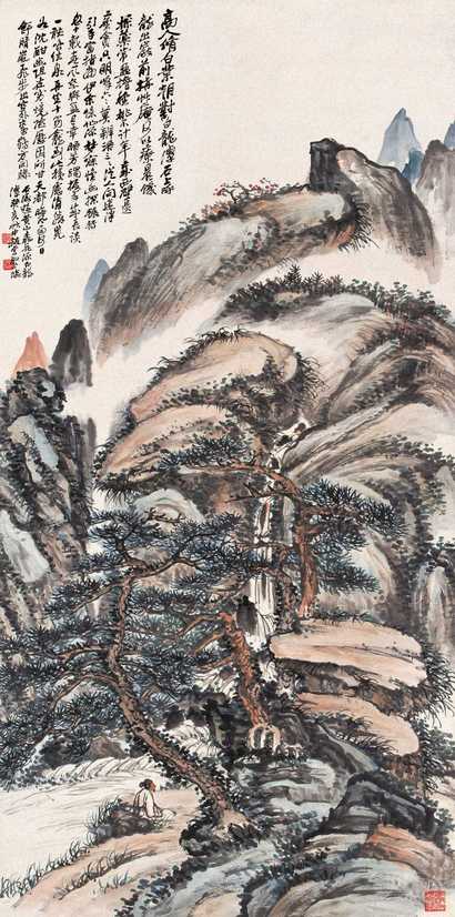 赵云壑 1923年作 山水 立轴